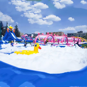 Công viên nước thiết bị Lớn trượt nước Inflatable trẻ em của thách thức lâu đài Đồ chơi điện thoại di động đứng hồ bơi nhà sản xuất - Product Image 3