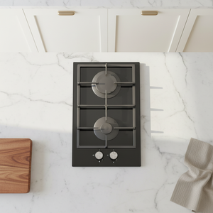 Meilleures ventes : Plaques de cuisson à gaz encastrables 2 feux, durables, avec gril en fonte, compatible gaz naturel et GPL, allumage par pile 1,5V - Product Image 4