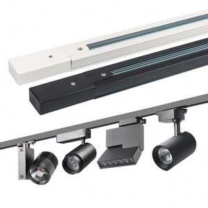 Système d'éclairage sur rail magnétique linéaire moderne en aluminium 220V 48V LED, montages en saillie, encastrés et suspendus, CRI 85, garantie 3 ans, dimmable - Product Image 1