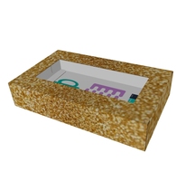 Boîte élégante en papier recyclable avec fenêtre et revêtement UV, pour vernis à ongles, huiles essentielles, crème visage, cils, finition mate gaufrée