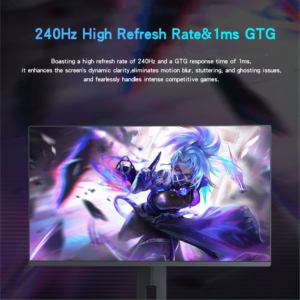 Moniteur E-Sports Professionnel Haute Définition <span class=keywords><strong>144Hz</strong></span> 21:9 27 Pouces avec <span class=keywords><strong>Double</strong></span> Buffer pour Utilisation au Bureau - Product Image 2