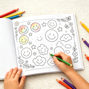 Libro para Colorear para Niños de Jardín de Infancia, 40 Dibujos de Flores, Tapa Dura, Impresión en Papel de Arte, Gran Venta - Product Image 1