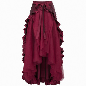 Robe médiévale à volants grande taille pour <span class=keywords><strong>femme</strong></span>, style steampunk gothique, victorienne, piratine, jupes mi-longues élégantes pour cosplay - Product Image 5