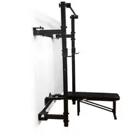 Power Wall Mount Fold Squat Rack with Bench