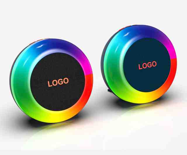 OEM Portable Round Speaker Indoor/Outdoor RGB Wireless Stereo Sound Box for Parties Wireless Speaker