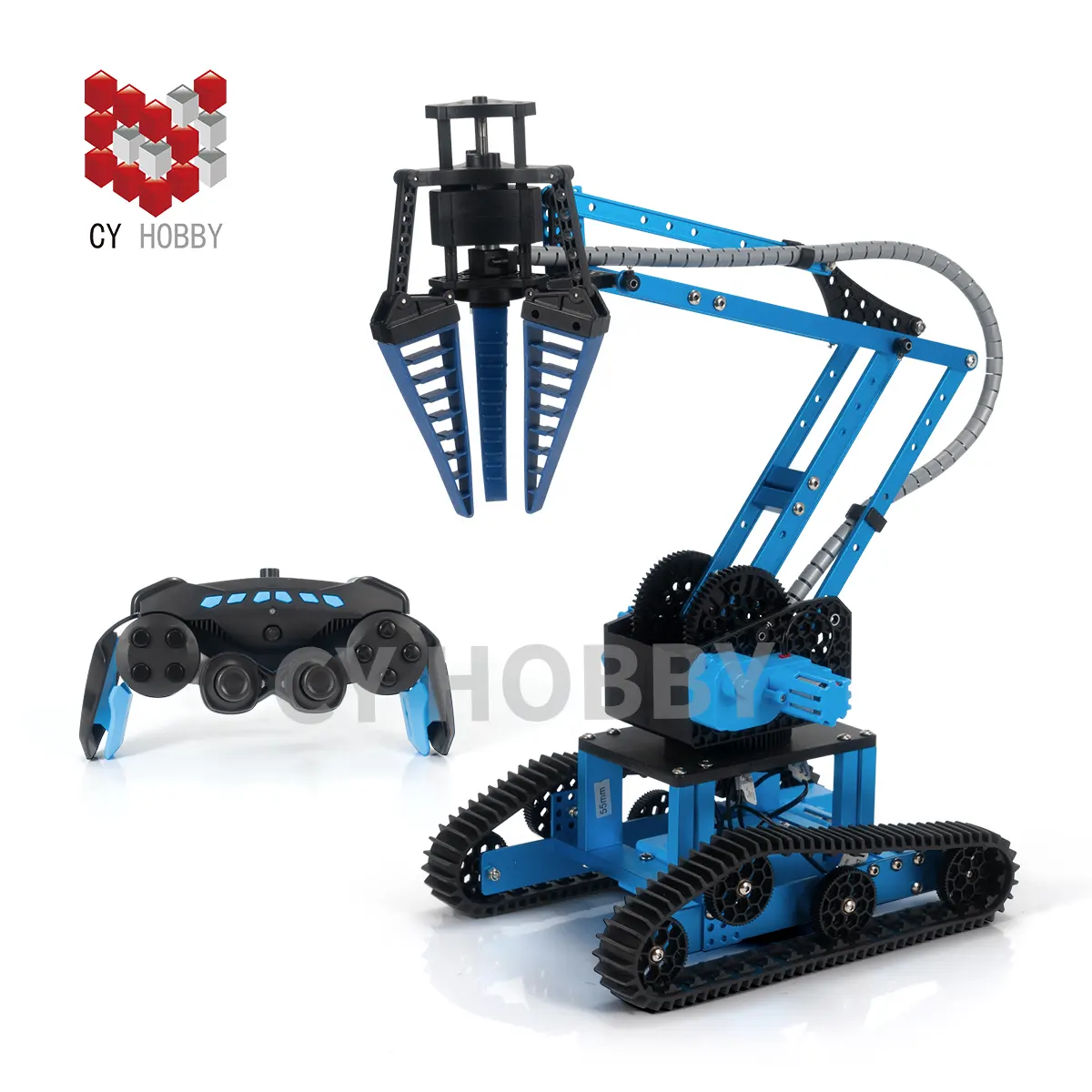 CY-K4 Tự Làm 2.4G Điều Khiển Từ Xa Cánh Tay Cơ Khí RC Thông Minh Hợp Kim Robot Trò Chơi Kỹ Thuật Xe Ô Tô Đồ Chơi Tay Máy Xe Cho Trẻ Em