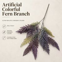 Faux éphémère artificiel à 13 branches, ton froid, style romantique français, pour chambre, table à manger, plante en pot, décoration murale