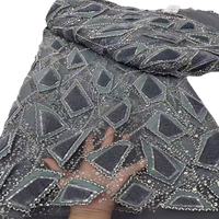 Tissu en velours vintage écologique de luxe avec dentelle, paillettes et perles brodées pour robes, sacs et chaussures sexy