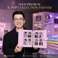 Classeur A5 pour cartes photo Kpop, avec 6 anneaux, pages intérieures réglables, transparent HD, résistant à l'eau et sans acide, couleur Macaron