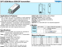 Transmetteur de pression différentielle à capteur MEMS de petite taille, facile à installer, pour petits équipements