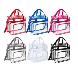 Large Capacity PVC Toiletry <b>Bag</b> Durable Crossbody Clear Tote <b>Bag</b> Stadium Approved Travel <b>Transparent</b> Duffel <b>Bag</b> With Custom Logo - Product Image 2