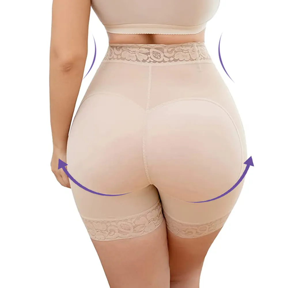 plus size high compression slender waist women butt lifting tummy control zipper gaine remonte fesse fajas colombianas shorts