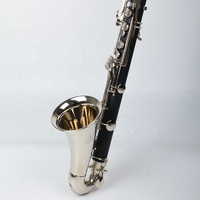 High Grade Bakelite Body Nickel Plated Low E Bass Clarinet