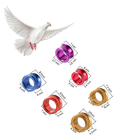 Cincin Kaki Burung Aluminium ID 4/4.7/5/6/7/8mm, Cincin Kaki Merpati Kosong, Cincin Latihan Terbang Burung, Tag Identifikasi Merpati Balap