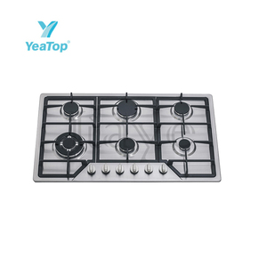 Fogão a Gás OEM de 6 Queimadores, Cooktop Embutido de 90cm em Aço Inoxidável com Certificação CE - Product Image 2