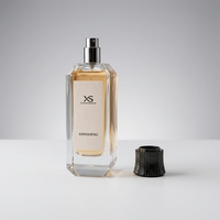 Flacon de parfum en verre vide de luxe rechargeable 100 ml, design octogonal à facettes avec bouchon en alliage de zinc, logo personnalisé, vente en gros