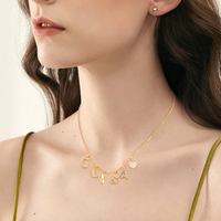 Collier personnalisable ZKC02 RINNTIN plaqué or 14 carats, argent sterling 925, design minimaliste élégant, pendentif à breloque DIY pour collier