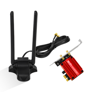 Superbat 6E WiFi ไตรแบนด์เสาอากาศ WiFi ฐานแม่เหล็กพร้อมสายต่อ6.5ft และการ์ดเครือข่าย PCIe - Product Image 2