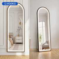 Miroir sur pied LED arqué pleine longueur 160x40cm avec cadre métallique et variateur tactile pour importateurs par Joystar