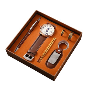 Men's Watch <b>Gift</b> <b>Set</b> With Pen Keychain Rings Personalization Father's Day Business <b>Gift</b> Box - Product Image 4