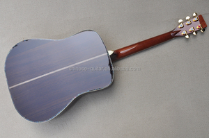 Flyoung Natural Wood Color 41 Inch Acoustic Guitar D45 Model <b>Top</b> Solid Classical Guitar - Product Image 6