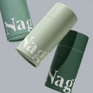 Custom Logo Biodegradable Kraft Round Cylinder Paper Tube Compostable Underwear Tube Packaging - Product Image 1