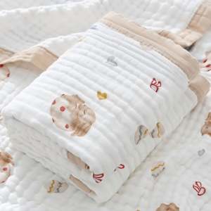 Couverture en mousseline de coton respirante, douce et confortable, multi-usages, unie, pour bébé - Product Image 1