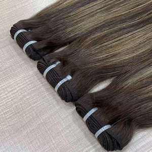 Extensiones de Cabello Humano Ruso de Alta Calidad, Doble Trama, con Mechones Europeos, Alineación de Cutículas, Color Castaño Claro - Product Image 6