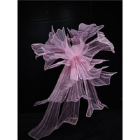 Décor floral géant en mousseline de soie et polyester pour mariage, grandes fleurs, toile de fond, présentoirs de vitrine plissés faits à la main