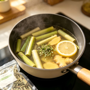 Hierba Limón Seca Natural en Trozos (Cymbopogon Citratus) a Granel al por Mayor para Sopa Tom Yum, Especia y Materia Prima - Product Image 4
