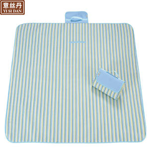 Manta de Picnic de Lana Yisidan, Rectangular, con Rayas Azules, Impermeable, para Acampar al Aire Libre, Playa, Jardín - Product Image 3