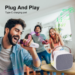 Xách tay máy Karaoke loa không dây với micro không dây nhỏ Máy Karaoke âm nhạc hộp mini Loa hỗ trợ thẻ TF - Product Image 5