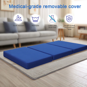 Matelas de Camping en mousse à mémoire de forme Tri pliant pour dormir tapis de Camping imperméable Portable pour tente de lit de camion de voyage <span class=keywords><strong>d</strong></span>'hôpital - Product Image 5