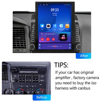 Radio de Coche Android de 9.7 Pulgadas para Tundra Sequoia 2007-2013 con Pantalla Vertical GPS Navegación Multimedia Carplay Auto DSP 1080P 4G
