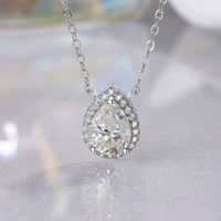 Certificat GRA VVS1 D Color 2ct Pear Cut Moissanite Stone Water Drop Necklace 925 Sterling Silver Women Engagement Fine Jewelry