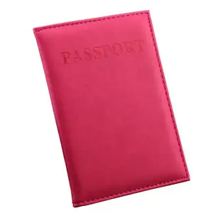 Tempat Paspor Kulit PU Anti Air Tempat Kartu Kredit Kartu ID Multifungsi Perlengkapan Penyimpanan Casing Pelindung Dokumen