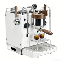 Mesin Espresso Dual Boiler Tanpa Tingkat Kecepatan, Pompa ULKA, Pengaturan Pre-Soaking, Tangki 1.8L, Pembuat Kopi untuk Kafe atau Rumah