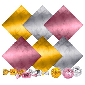 Cấp thực phẩm thân thiện với môi NHÔM VUÔNG kẹo wrappers Foil Sheets sô cô la cho Diy Homemade Party favors trang trí - Product Image 1