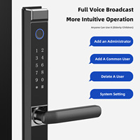 Cerradura de puerta inteligente impermeable para exteriores con reconocimiento de huellas dactilares herramientas de cerrajería de aleación de aluminio conectividad de red WIFI