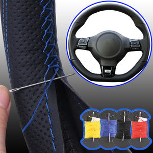 Housse de <span class=keywords><strong>volant</strong></span> de voiture en cuir microfibre Fibre de cuir compatible Volkswagen Golf 6 GTI MK6 VW Polo GTI <span class=keywords><strong>Scirocco</strong></span> R Passat CC - Product Image 1