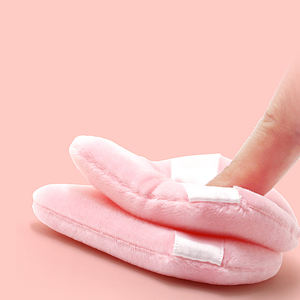 Esponja de maquillaje de dedo triangular rosa con logotipo personalizado, esponja de polvo cosmético con diseño personalizado - Product Image 4