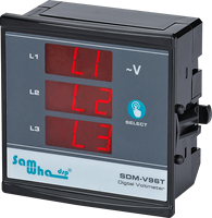 91x91mm 3 in 1 Tiga Fasa Display Mini Voltmeter Digital 3 Fasa