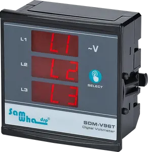 3 Phase Digital Voltmeter 91x91mm 3 In 1 3 Phase Display Mini 3 Phase Digital Voltmeter