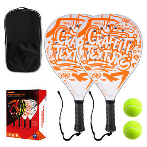 Ensemble <span class=keywords><strong>de</strong></span> raquettes <span class=keywords><strong>de</strong></span> padel, 2 raquettes <span class=keywords><strong>de</strong></span> paddle-tennis <span class=keywords><strong>de</strong></span> plage pour adultes, surface ABS et noyau en mousse EPE - Product Image 3