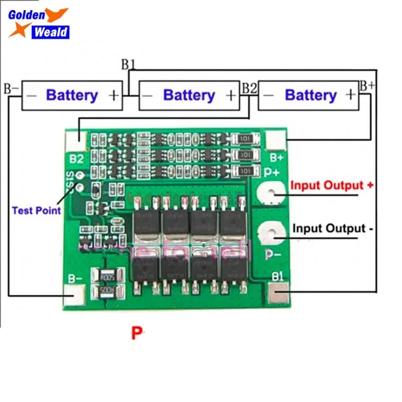 Lifepo4 Bms 12V 20a 4S untuk Kemasan Baterai Lifepo4 dengan Keseimbangan