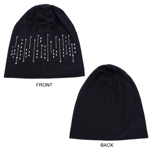 Bonnet en strass chapeaux pour hommes femmes Slouchy Beanie Hip-Hop casquettes léger doux crâne casquettes pour <span class=keywords><strong>chimio</strong></span> sommeil - Product Image 4
