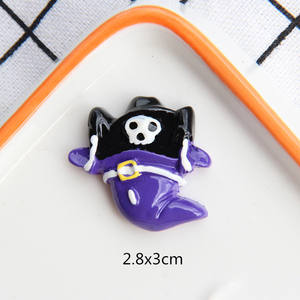 Nouvelle conception Halloween Charmes en résine polyester mignons Vampire, Fantôme, Citrouille, Chauve-souris, Accessoires, Logo personnalisé, Marque JC, Vente DIY - Product Image 3