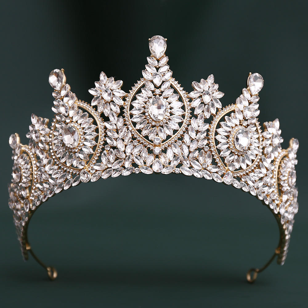 HZ139  Gold  Crown Tiara