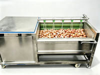 Automatische elektrische groentewasmachine en -schiller voor zoete aardappel, lotuswortel, knoflook en cassave