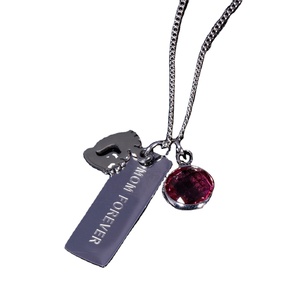 Birthstone Necklace <strong>Memorial</strong> Baby Feet Pendant Charms New <strong>Mum</strong> <strong>Gifts</strong>, Keepsake Jewelry - Product Image 4